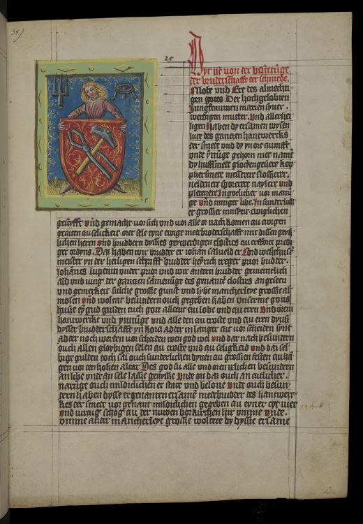 Erfurt, Bibliothek der Evangelischen Predigergemeinde, BP Hs 2, 38r