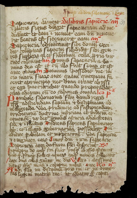 Zeitz, Stiftsbibliothek, Cat. pag. 74 Nr. 30/3, 31r