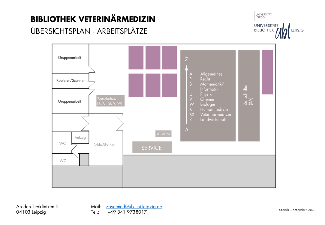 Orientation/Desks Library of Veterinary Medicine (09/2023)