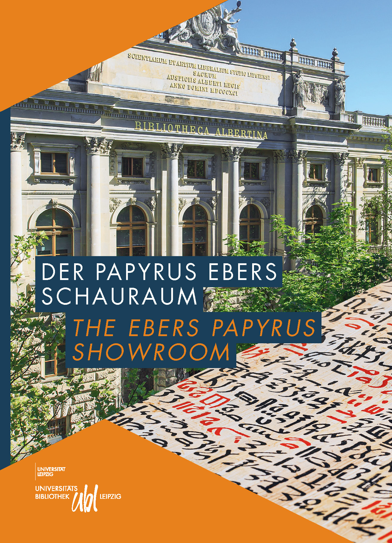 Titelblatt der Broschüre zum Schauraum Papyrus Ebers