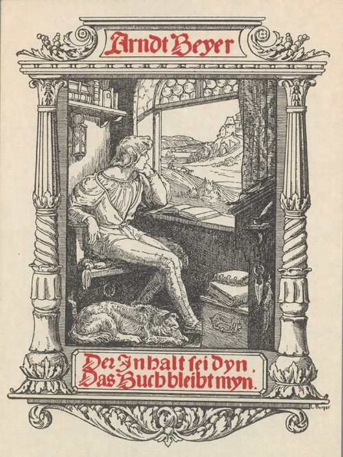 Burger, Exlibris für Arndt Beyer