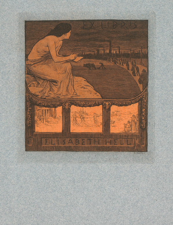 Héroux, Exlibris für Elisabeth Hell