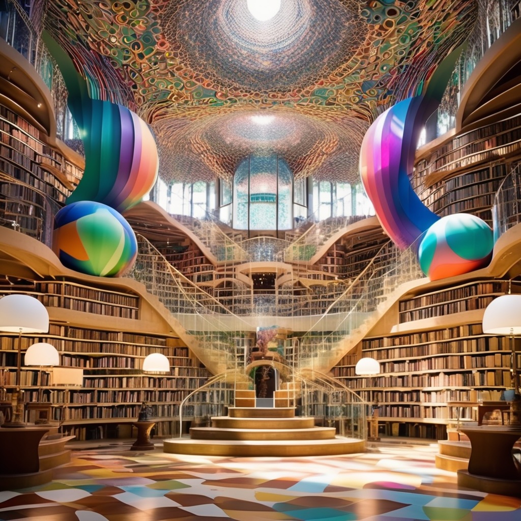 KI-generiertes Bild einer Bibliothek