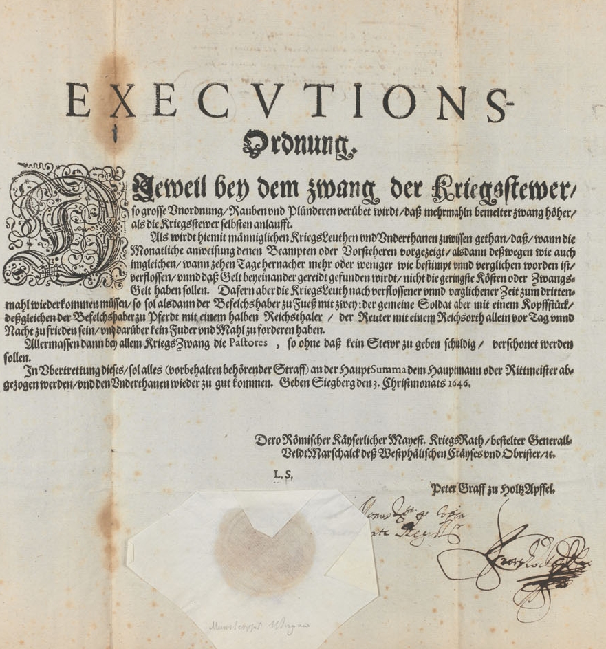 Gedruckte Exekutions-Ordnung