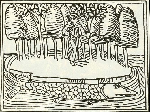 "Land der Verheißung", Holzschnitt, Augsburg 1476