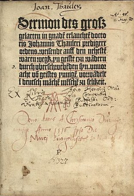 Johannes Tauler, Predigten, 1498