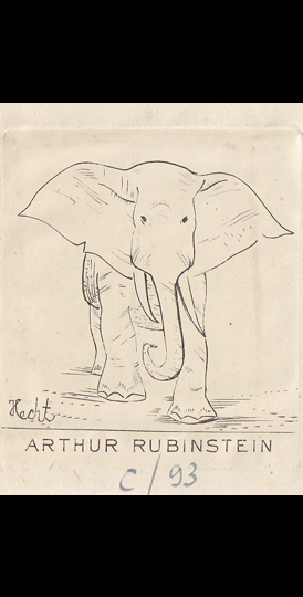 Exlibris Arthur Rubinstein