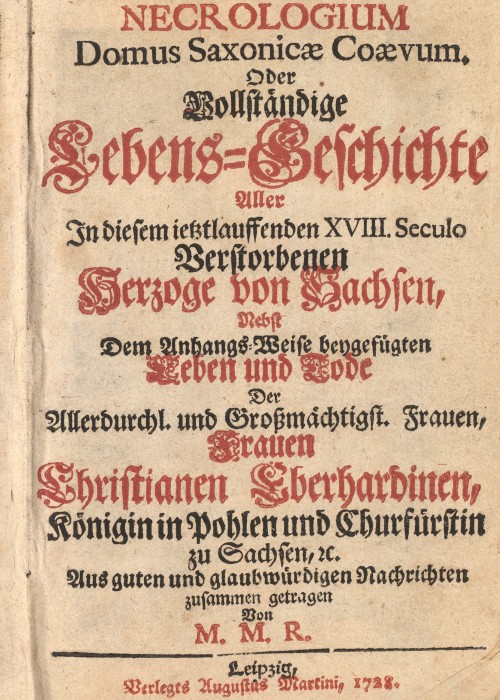 Hist.Sax.1448, Titelblatt