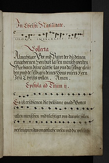Noten und Text zu Chorgesängen