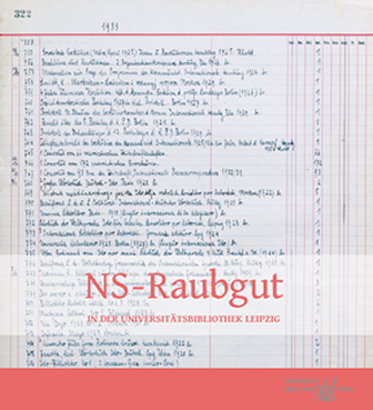 Titelseite des Katalogs: NS-Raubgut in der Universitätsbibliothek Leipzig Titelseite des Katalogs: NS-Raubgut in der Universitätsbibliothek Leipzig